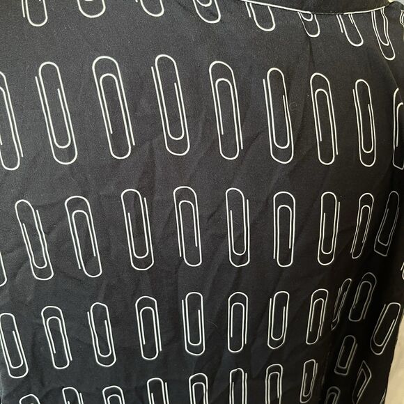 ModCloth Blouse Plus Sz 3X Bow Tie Neck Long Sleeve Rodeo Retro Preppy Western - Picture 8 of 14